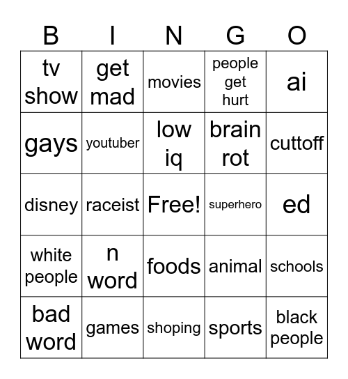 funny meme Bingo Card