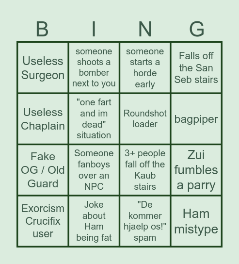Bingo Sheet 1 Bingo Card