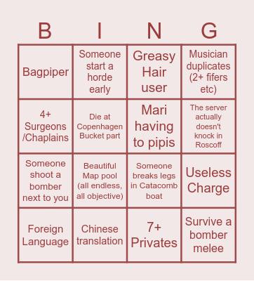 Bingo Sheet 3 Bingo Card