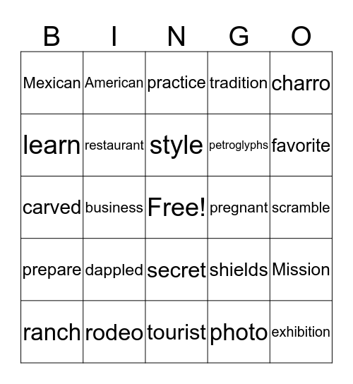 Born to Rope Bingo Card