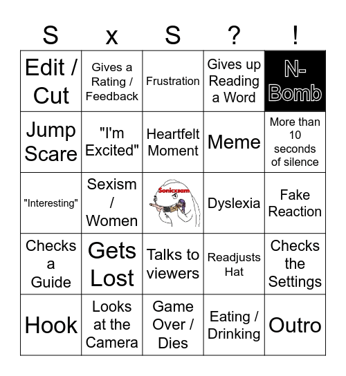 SXS v2 Bingo Card