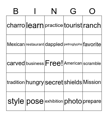 Born to Rope* Bingo Card