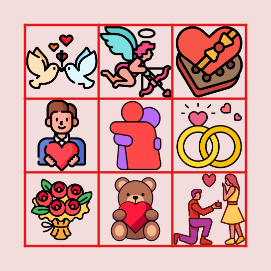 Valentine´s  Day Bingo Card