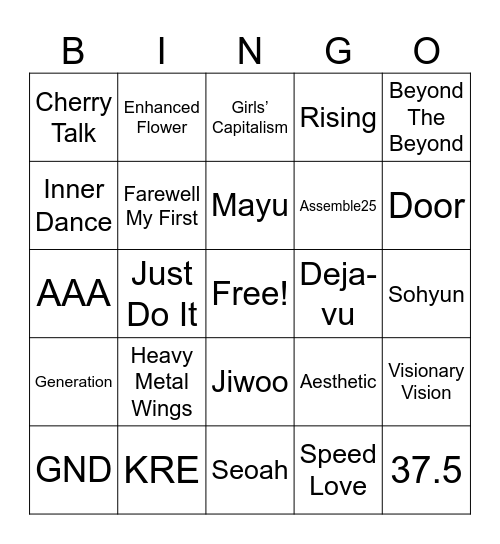BINGO Card