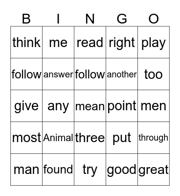 Bingo Card