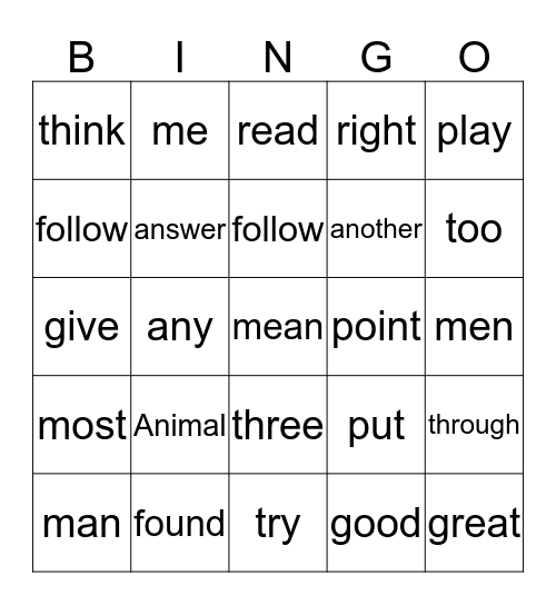 Bingo Card