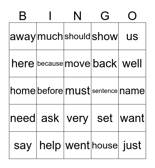 Bingo Card