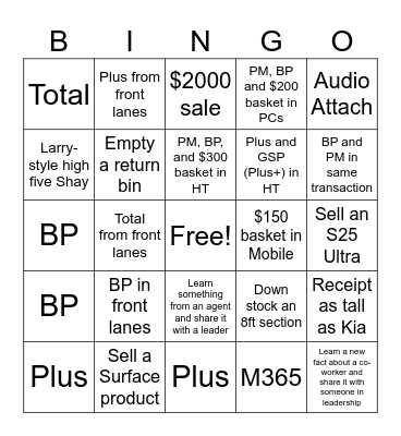 Best Buy 489 BINGO Card