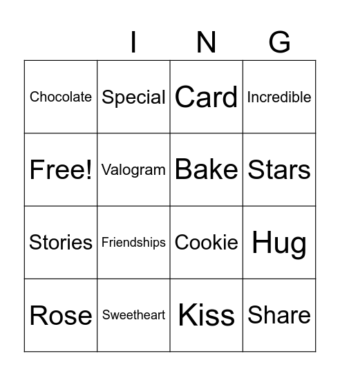 Galenti Bingo Card