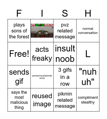 fish bingo Card