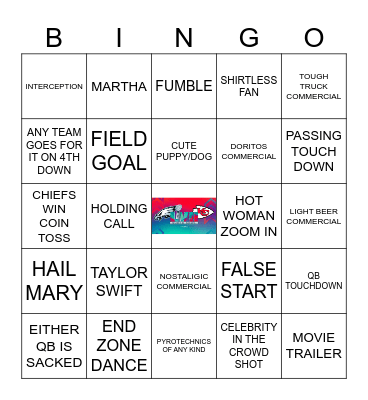 SUPER BOWL LIX Bingo Card