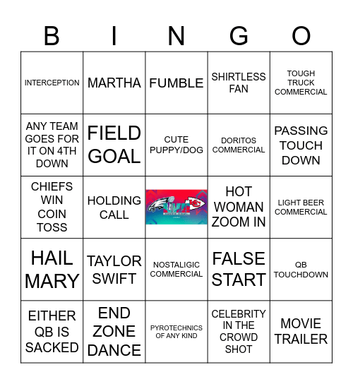 SUPER BOWL LIX Bingo Card