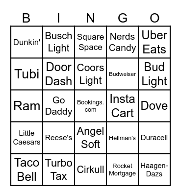 Super Bowl LIX Bingo Card