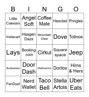 Super Bowl 2025 Bingo Card