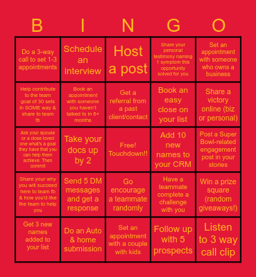 TEAM EMPOWER DOES SUPERBOWL 59 Bingo Card