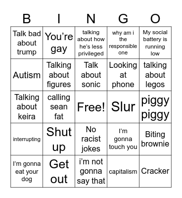 Prakash Bingo Card