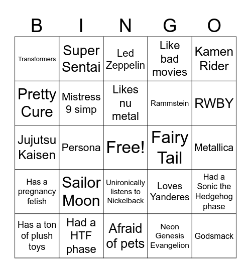 My Bingo Card