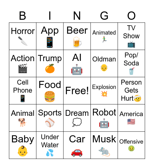 Superb Owl 🦉Commercials 2025 Bingo Card
