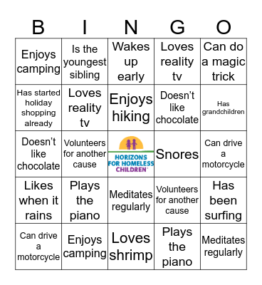 Learning Your Horizons... Bingo Card