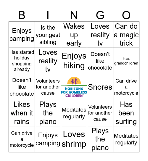 Learning Your Horizons... Bingo Card