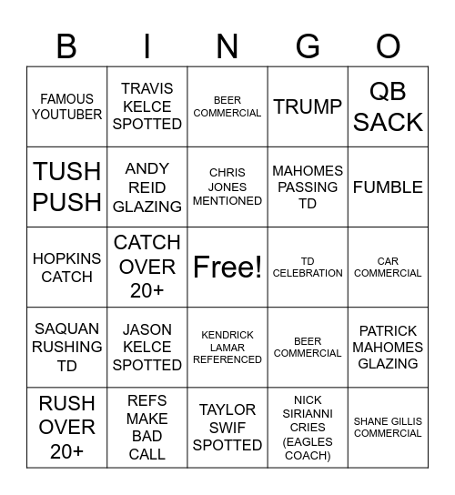 MILIONI SUPER BINGO Card