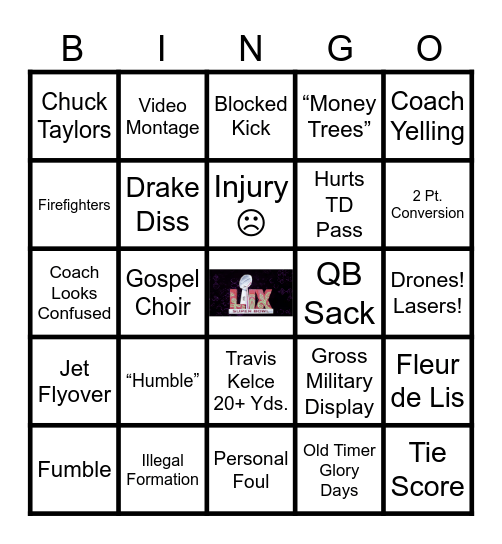2025 SB: KENDRICK BREAKS THE KC CURSE! Bingo Card