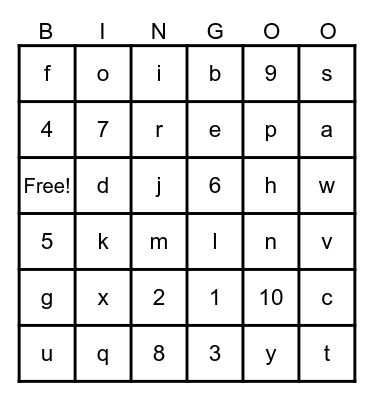 Super Bowl 2025 Bingo Card