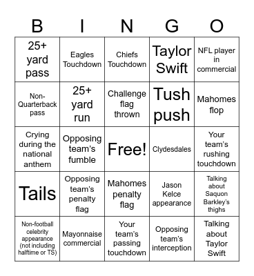 Go ____________! Bingo Card