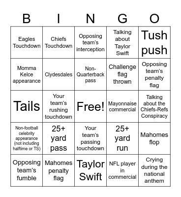 Go ____________! Bingo Card
