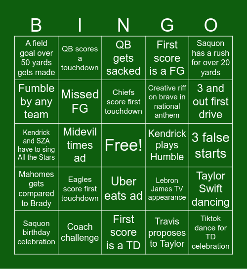 Fly Birds Fly! Bingo Card