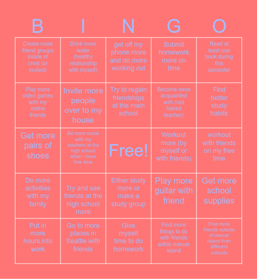 bingo card Bingo Card