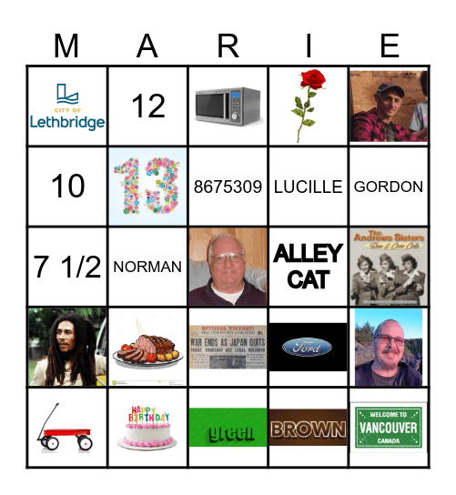 HAPPY 80TH BIRTHDAY Bingo Card