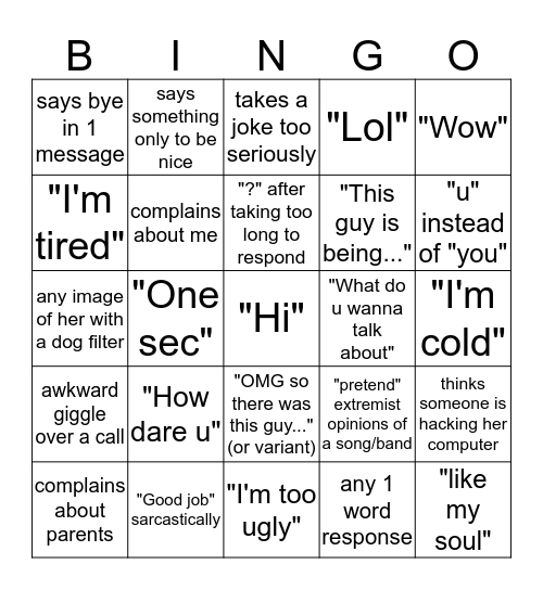 Master Conversationalist Bingo Card