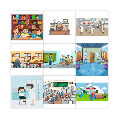 Favorite Place at School Bingo Card