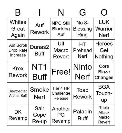 Feb 2025 Bingo Card