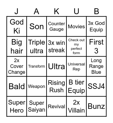 DBL Bingo Card