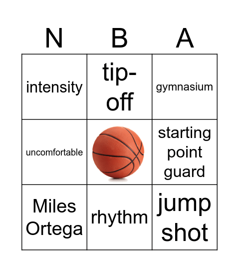 GT Football Ch. 1 Bingo Card