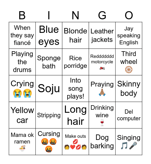 Cutie pie season 2 Bingo Card