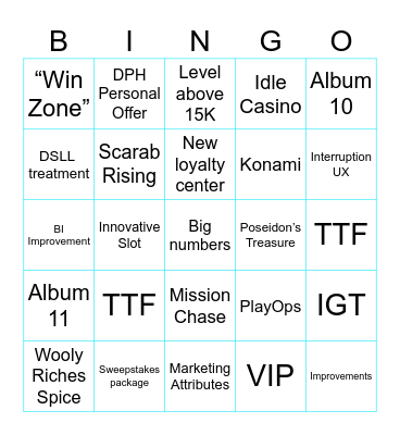 My Vegas 2025 Bingo Card