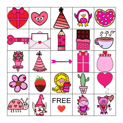 Valentine's Day Bingo Card