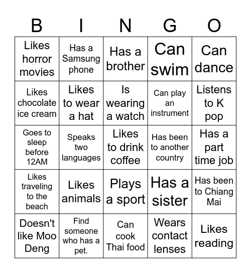 English with AJ Mark Bingo Card