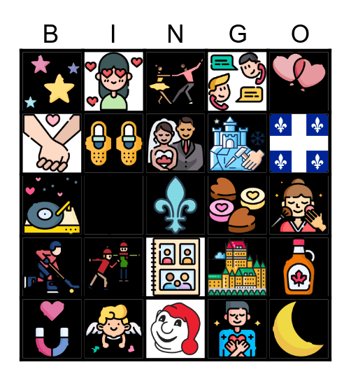 Bingo de février Bingo Card