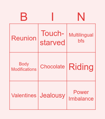 Writing February with Alidom Bingo Card