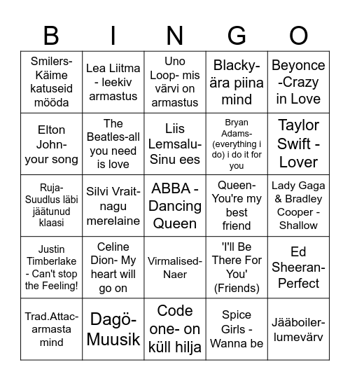 SÕBRAPÄEVA <3 Bingo Card