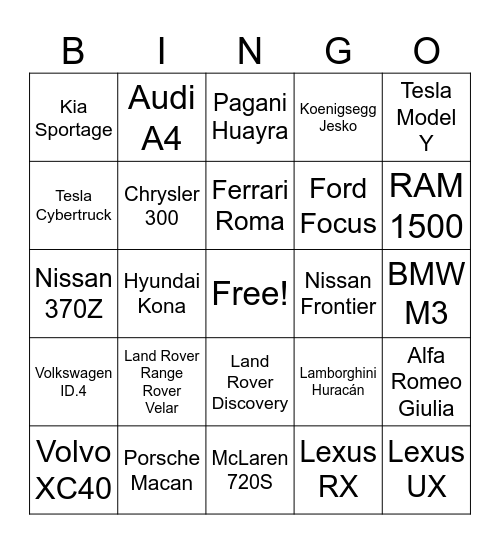 Ashreya 16th Birthday Bingo Card