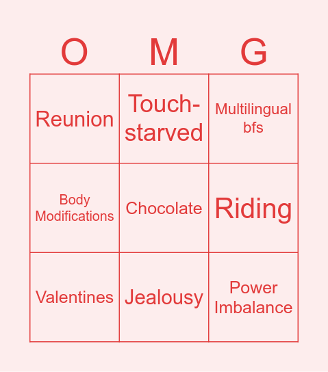 Writing February with Alidom Bingo Card
