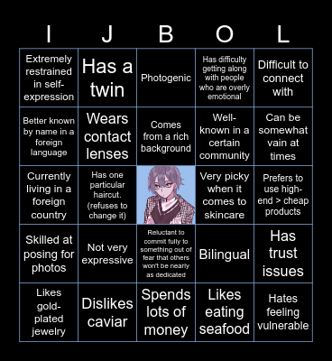 Ijeong (Wen Yizheng) Bingo Card