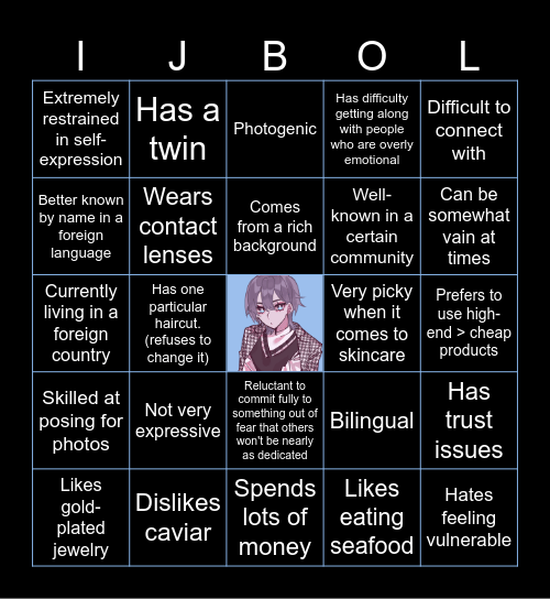 Ijeong (Wen Yizheng) Bingo Card