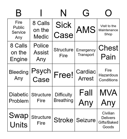 Dispatch Bingo Card