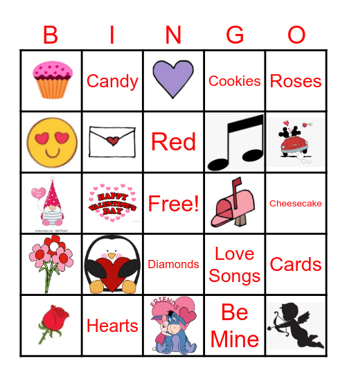 Valentine Bingo Card